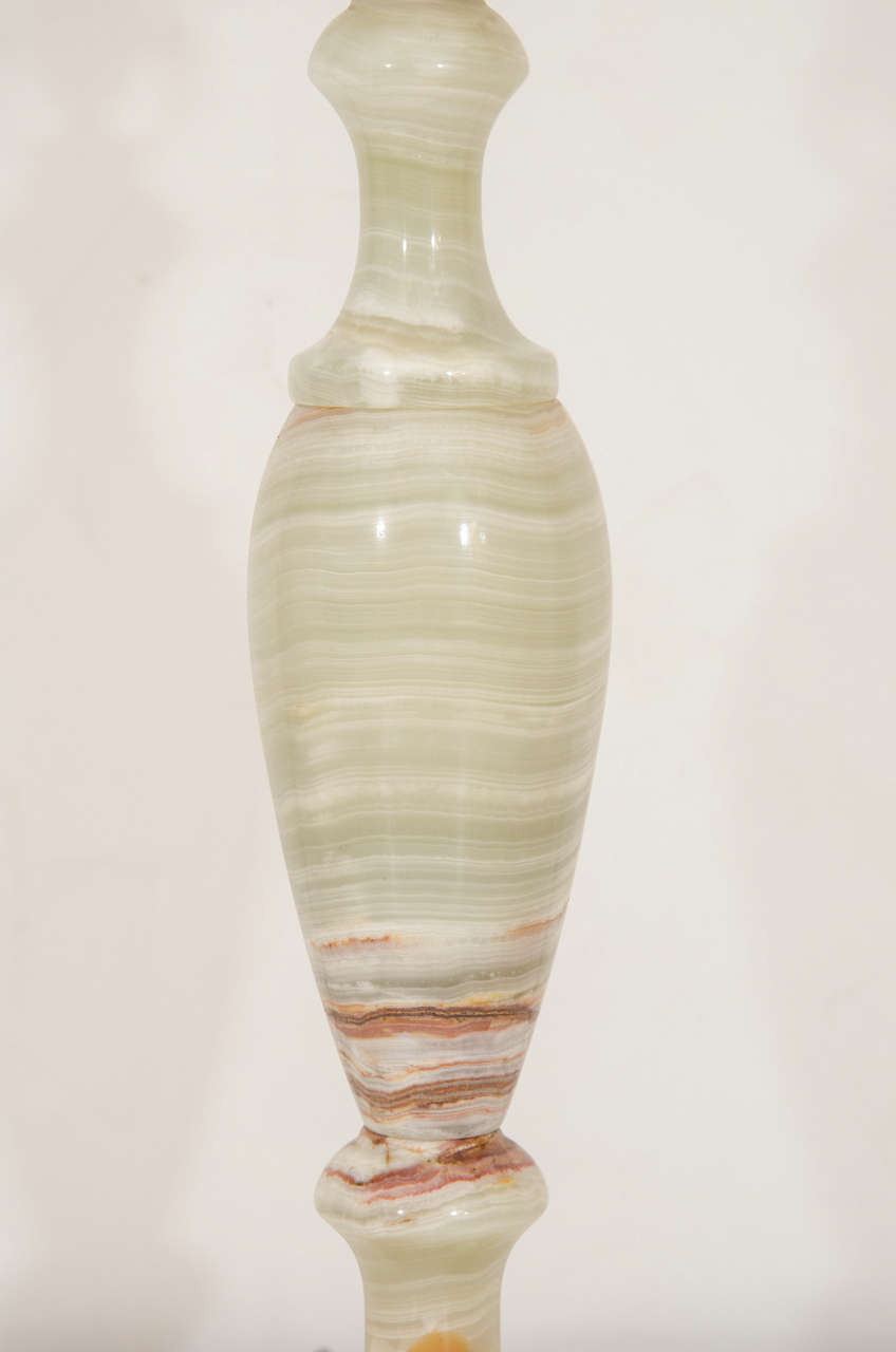 Neoclassical Green Onyx Table Lamp at 1stDibs