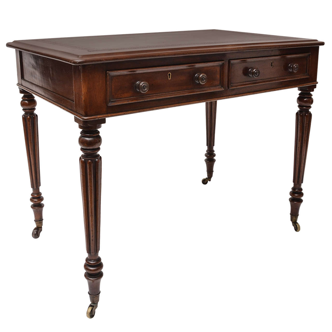 Early 19th Century English Mahogany 35" Writing Table For Sale