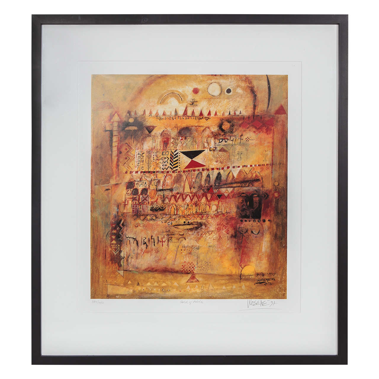 Signed and Numbered Lithograph by Wosene For Sale