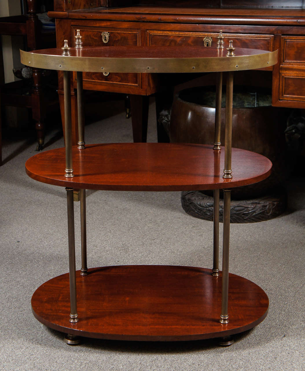 Oval Three Tier Etagere