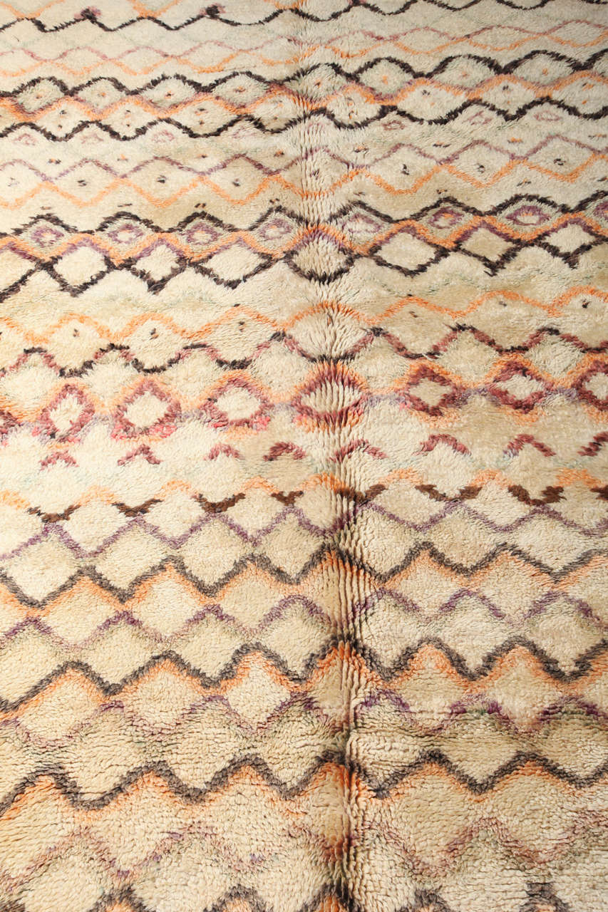Hand-Woven Vintage Beni Moroccan Ourain Rug