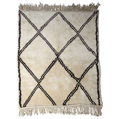 Vintage Beni Moroccan Ourain Rug