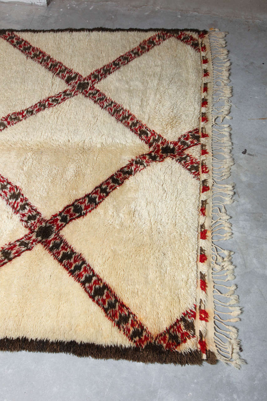 Mid-20th Century Vintage Beni Ourain Rug from Morocco