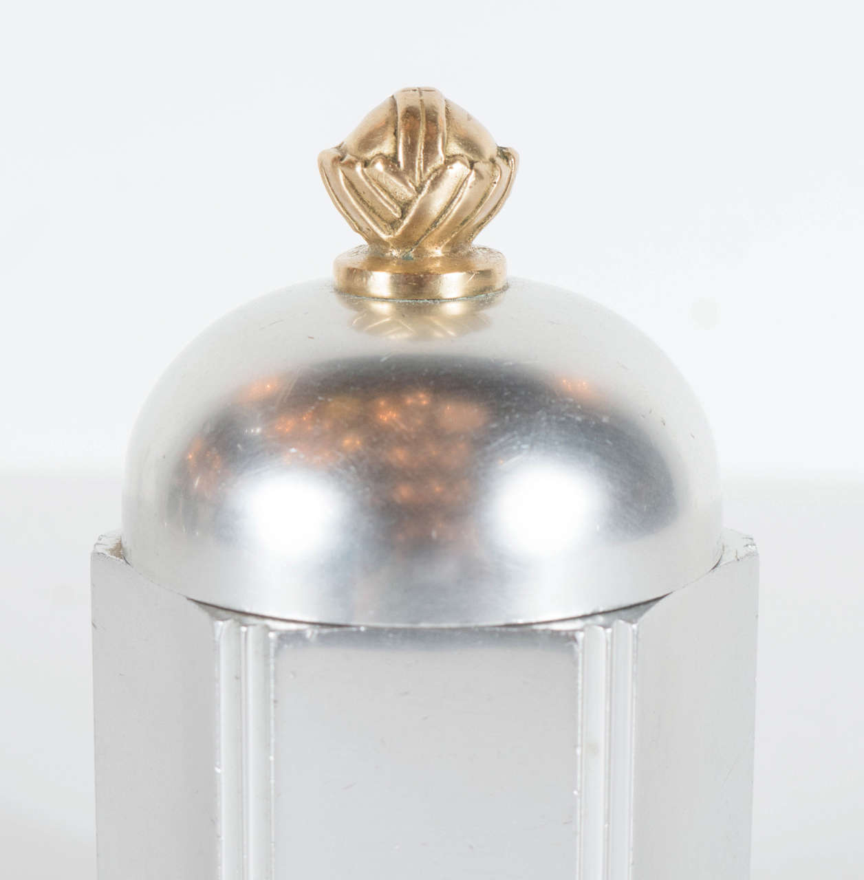 Art Deco Machine Age Polished Aluminum Box by Kensington In Excellent Condition In New York, NY