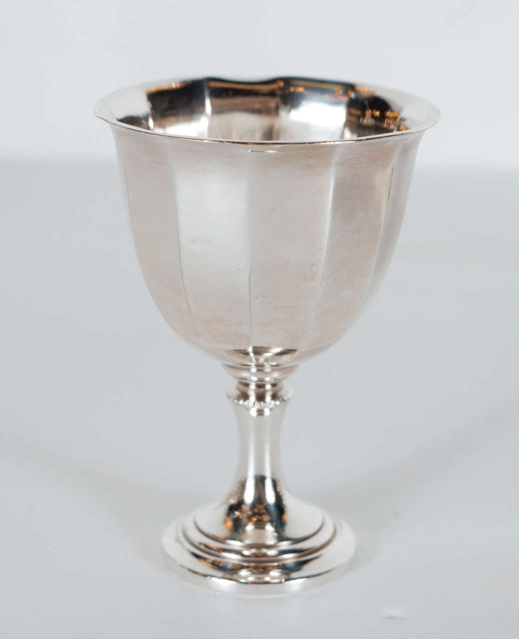 Mid-20th Century Art Deco Silver Plate Egg Cup Set by Daniel and Arter