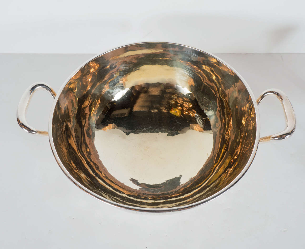Gorgeous Art Deco Silver Plate and Gilt Bowl by Maison Christofle In Good Condition In New York, NY
