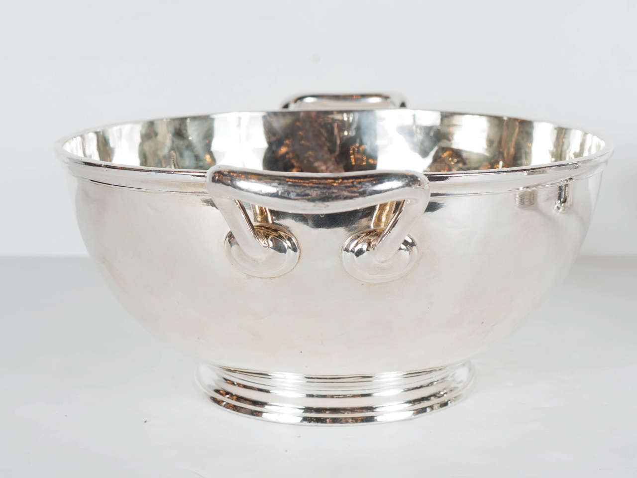 Gorgeous Art Deco Silver Plate and Gilt Bowl by Maison Christofle 1