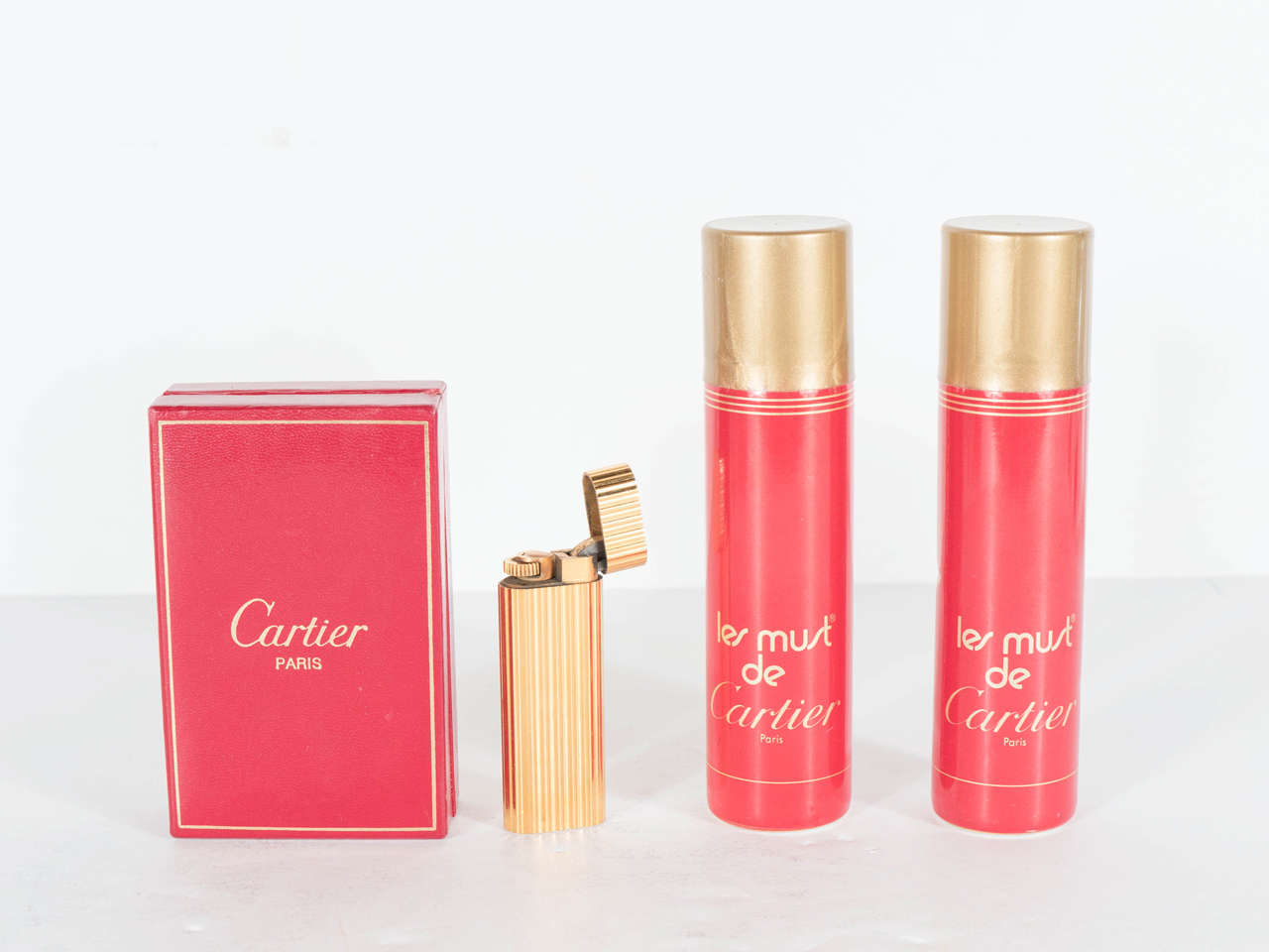 Vintage 18-Karat Gold-Plated 'Pocket' Lighter by Cartier 1