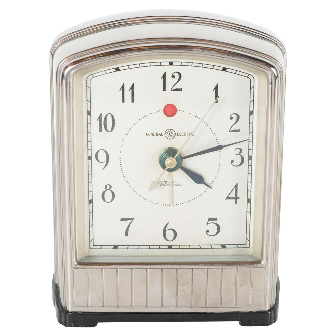 Exceptional Streamline Art Deco Electric Desk Clock by Telechron