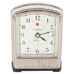 Vintage Exceptional Streamline Art Deco Electric Desk Clock by Telechron