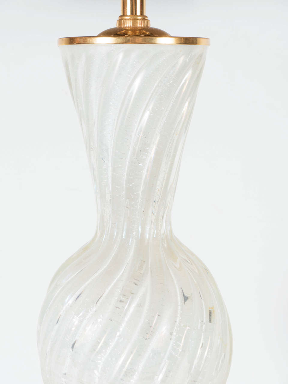 Pair of Mid-Century Modernist Murano Glass Lamps 1