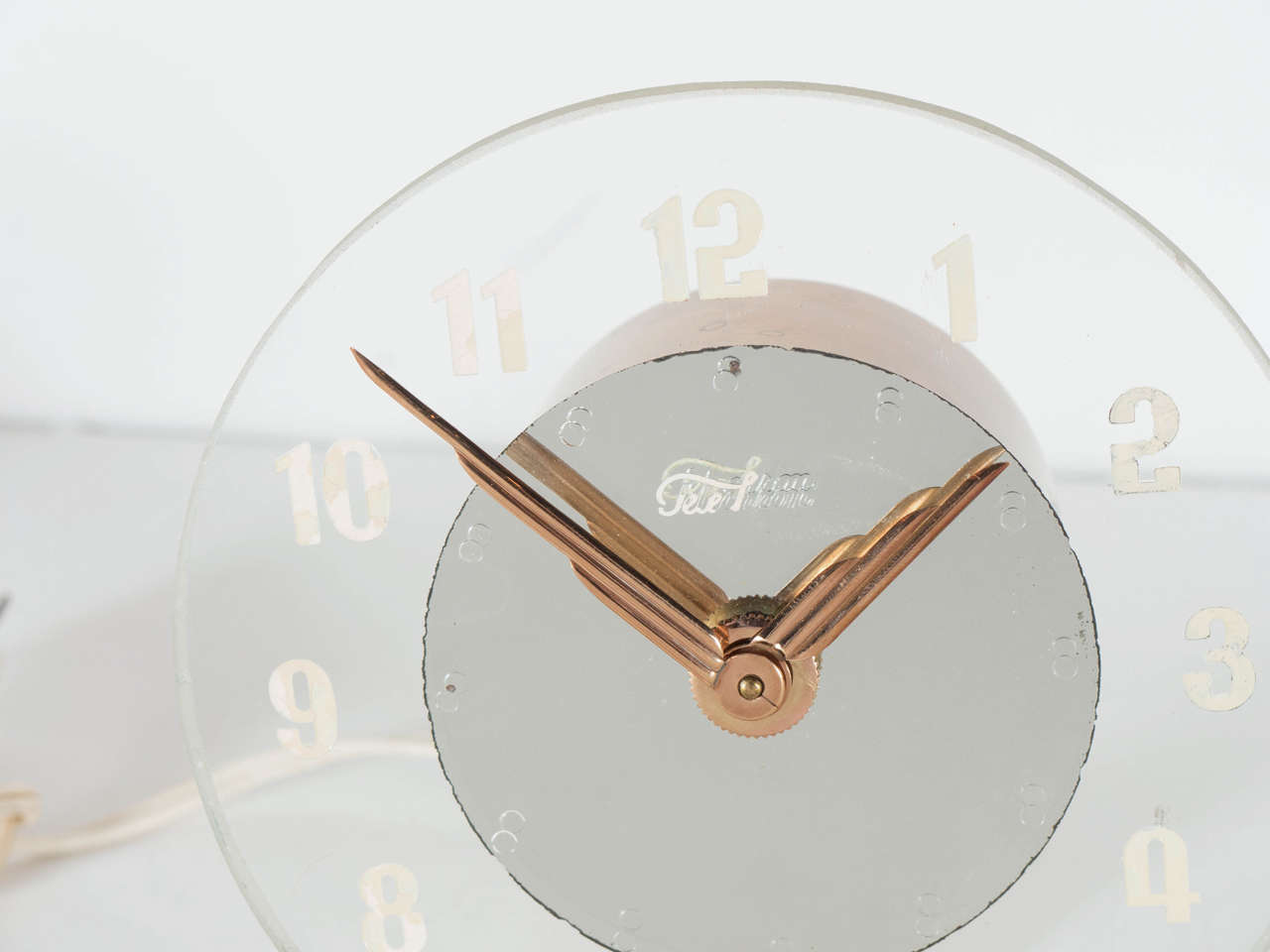 American Art Deco Cantilever Style Desk Clock by Telechron