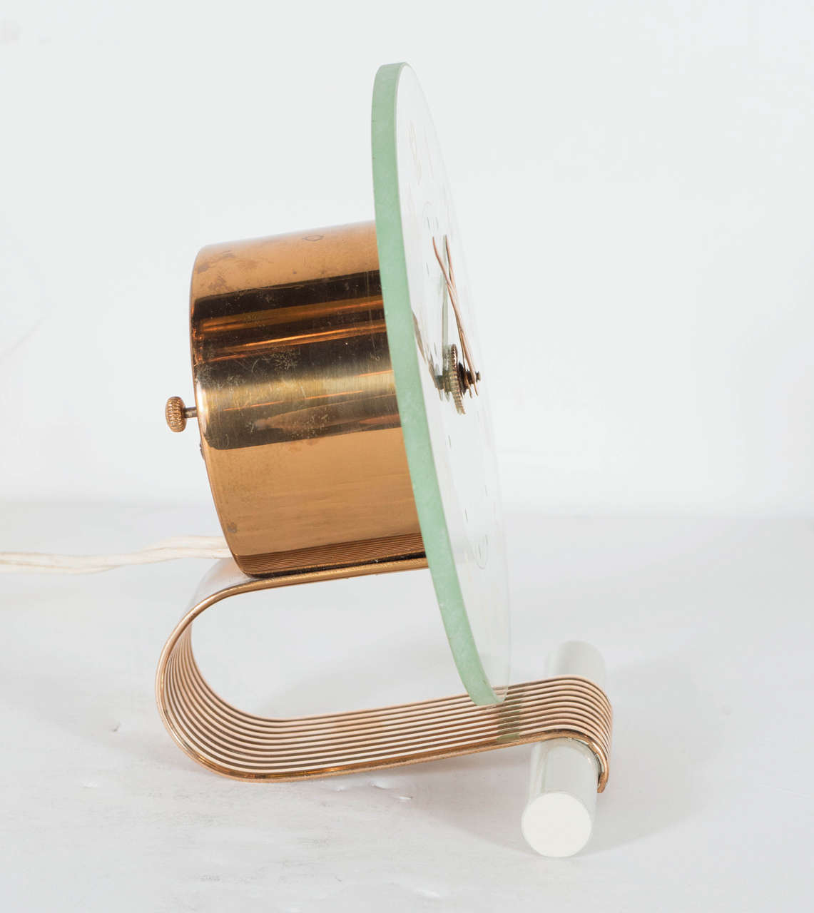 Art Deco Cantilever Style Desk Clock by Telechron 1