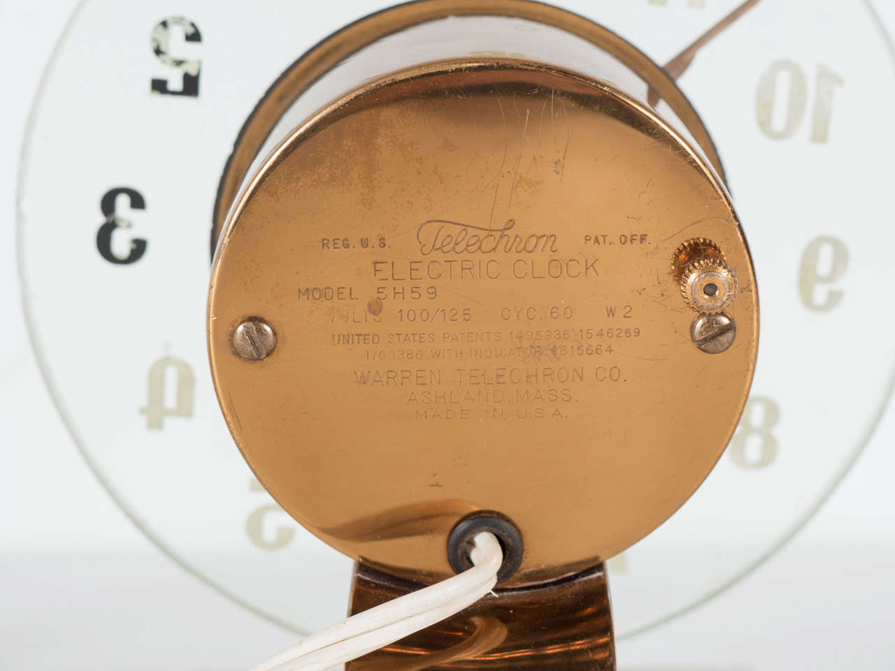 Art Deco Cantilever Style Desk Clock by Telechron 3