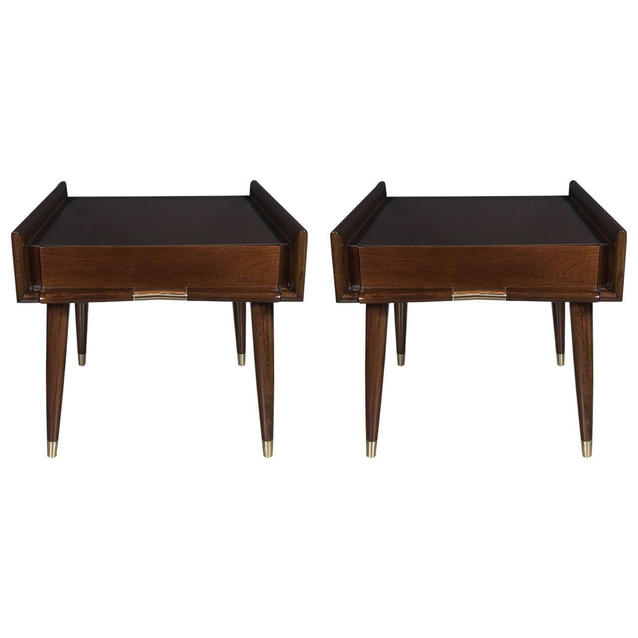 Pair Of Mid-Century Modernist Sculptural Side Tables In The Manner Of Gio Ponti