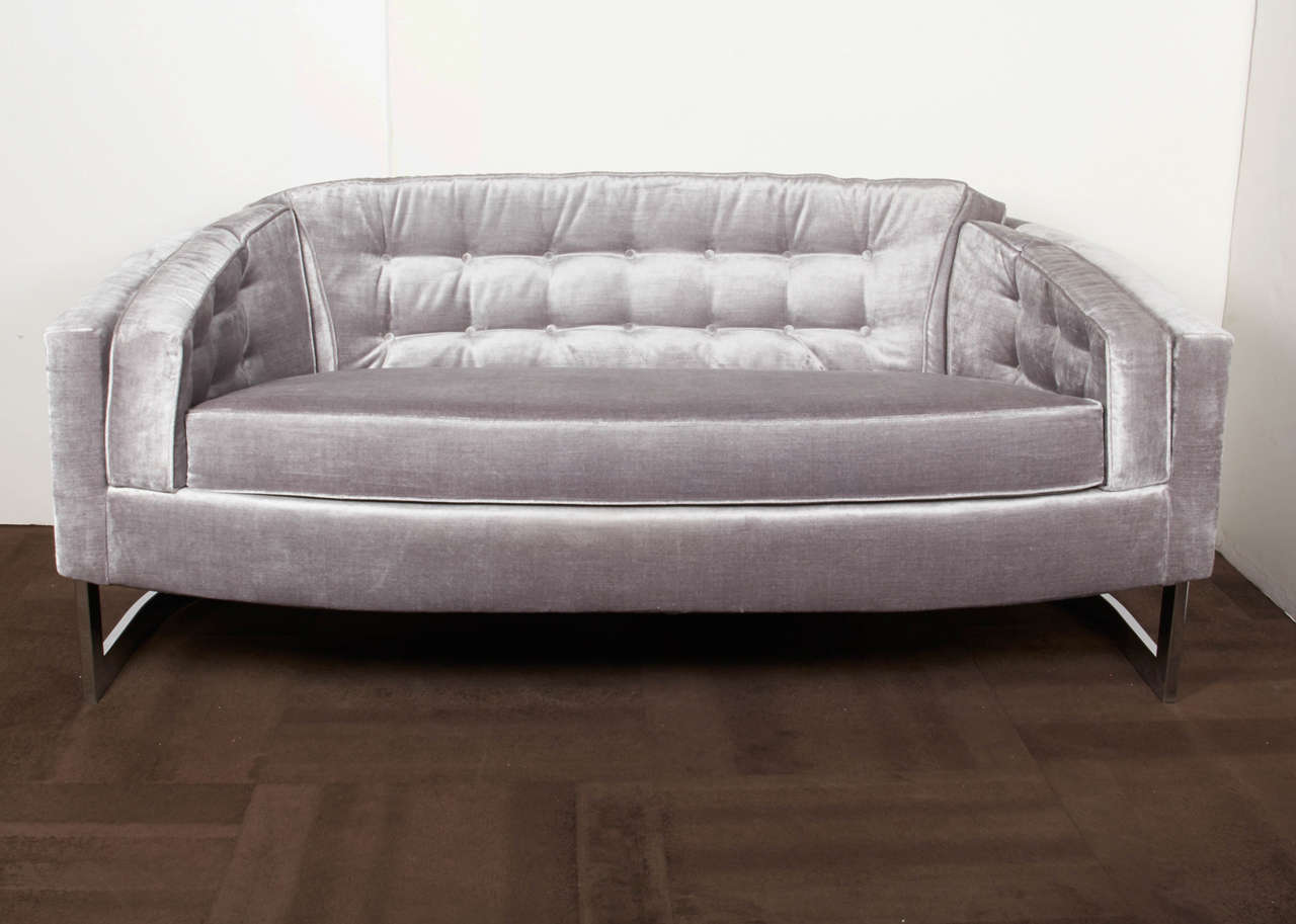 curved loveseat modern