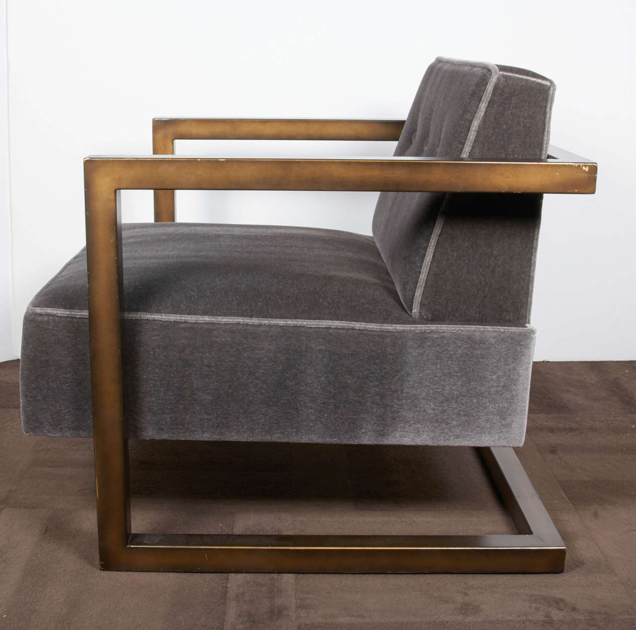 Mid-Century Modern Luxe Mid-Century Style Lounge Chair in the Manner of Milo Baughman