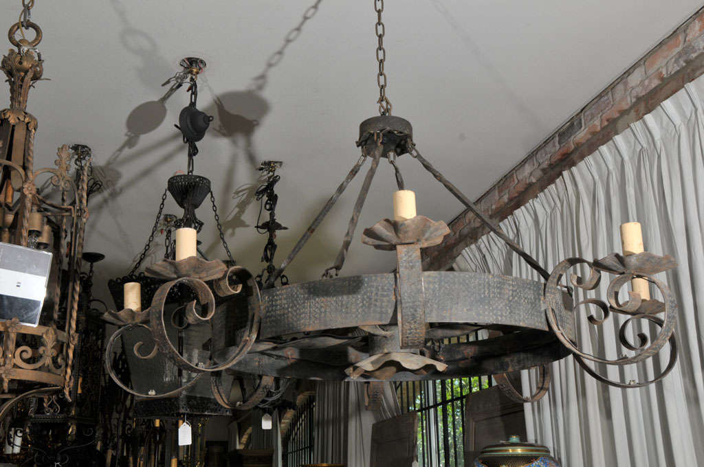 French iron chandelier