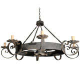 French iron chandelier