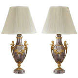 marble/gold bronze decorative urns