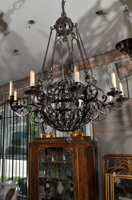 iron chandelier