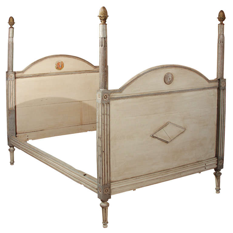 Italian Painted Louis XVI Bed For Sale