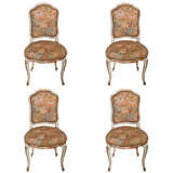 Antique Set of 4 French Louis XV Style Side Chairs