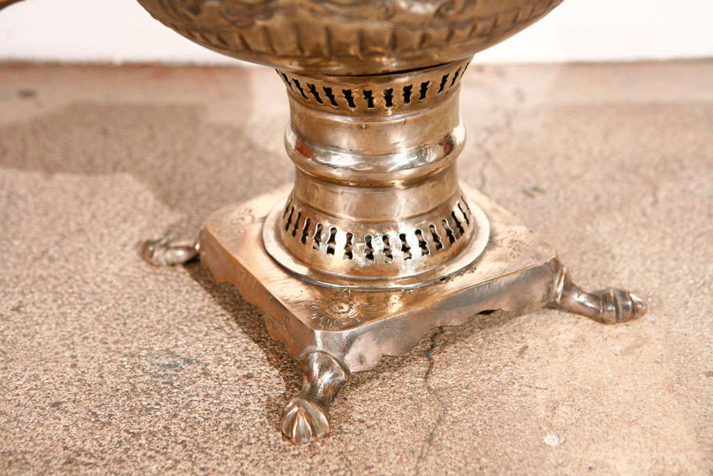 Brass Antique Moroccan Silver Samovar