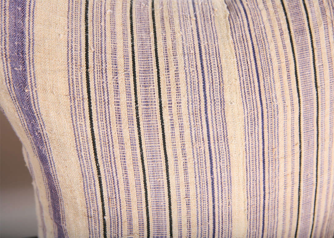 Mid-20th Century Vintage Grain Sack Fabric Pillow