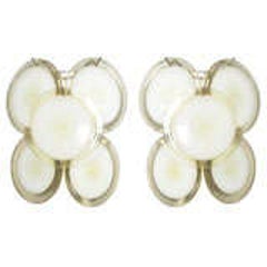 Pair of Yellow Vistosi Disc Sconces 6