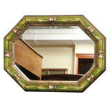 Polychrome Oval Mirror