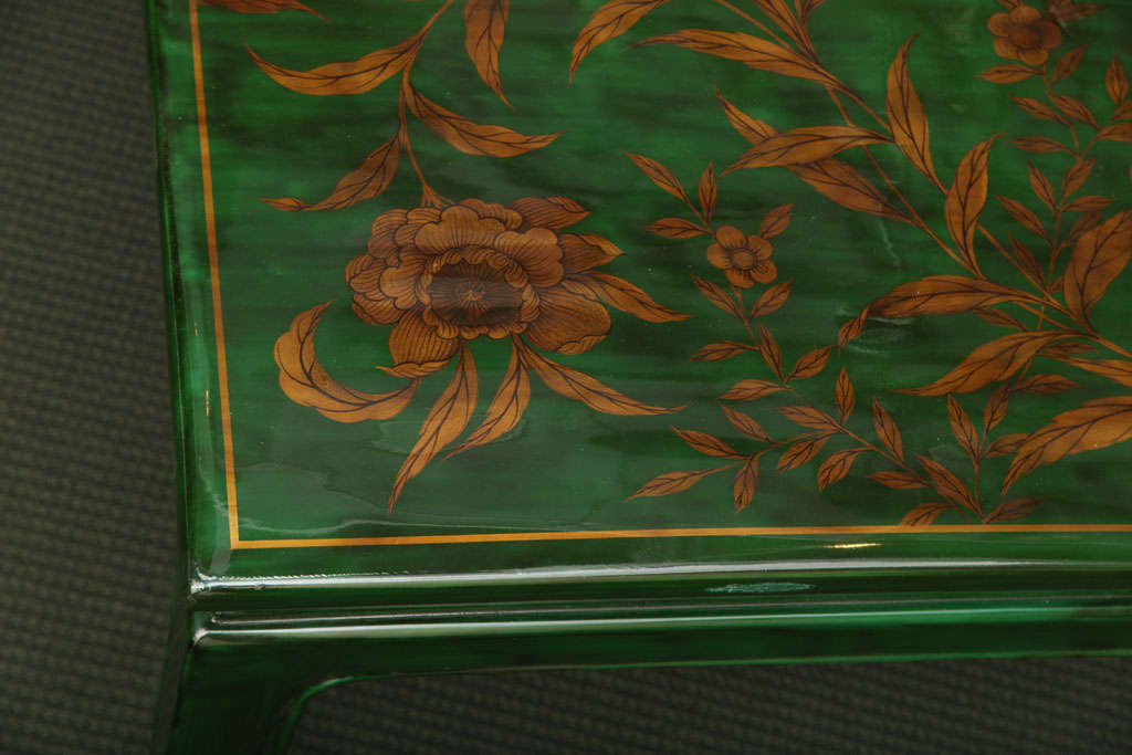 20th Century Green Lacquer Coffee Table