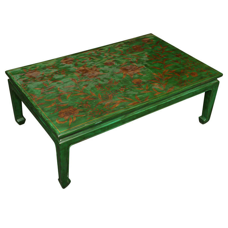 Green Lacquer Coffee Table