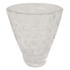 Cut Crystal Vase by Orrefors
