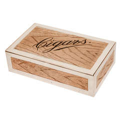 Antique Faux Bois "Cigars" Box by Tiffany and Co.
