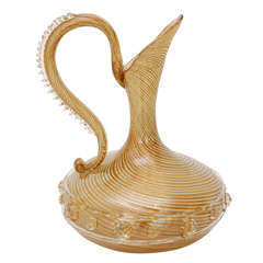 Early Venetian Glass Ewer by Salviati 12