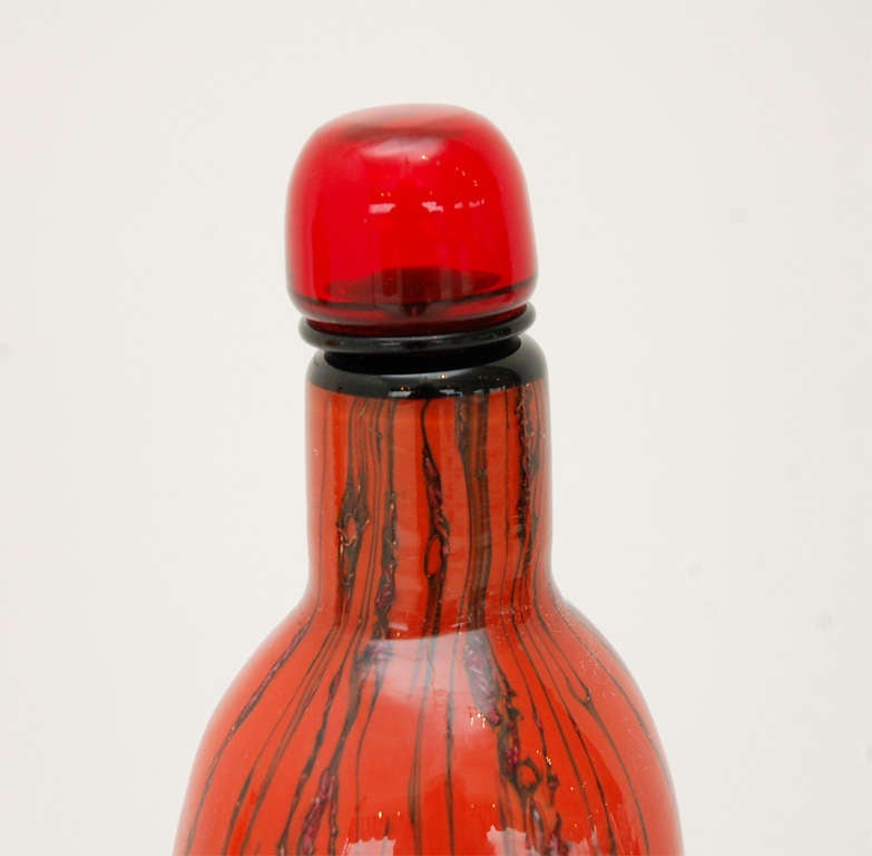 Murano Bottle with Stopper by Venini