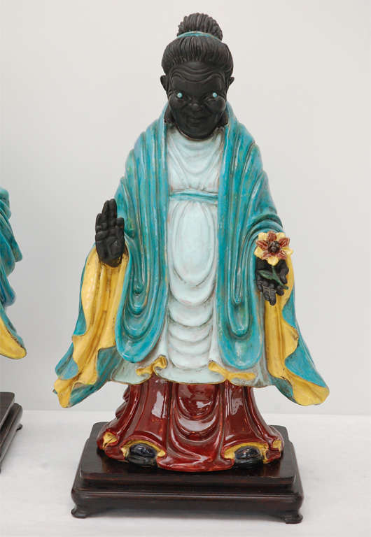Pair of Chinese Ancestral Figures by Professor Eugenio Pattarino