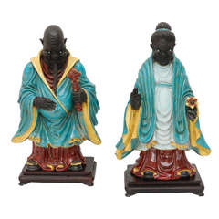 Pair of Chinese Ancestral Figures by Professor Eugenio Pattarino