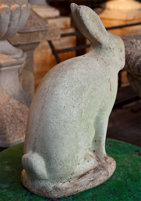 English Lifesized Cast Stone Bunny