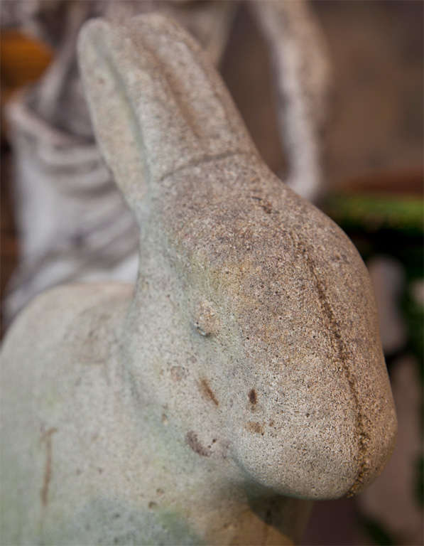 Lifesized Cast Stone Bunny 1