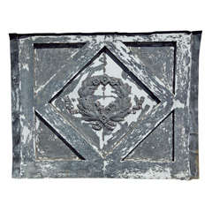 Gorgeous French Zinc Panel with Wreath Motif