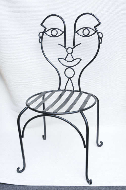 Fun Sculptural  Iron Lady Chair In The Manner Of John Risley 2