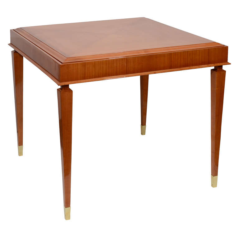 Art Deco Cherry Wood Game Table