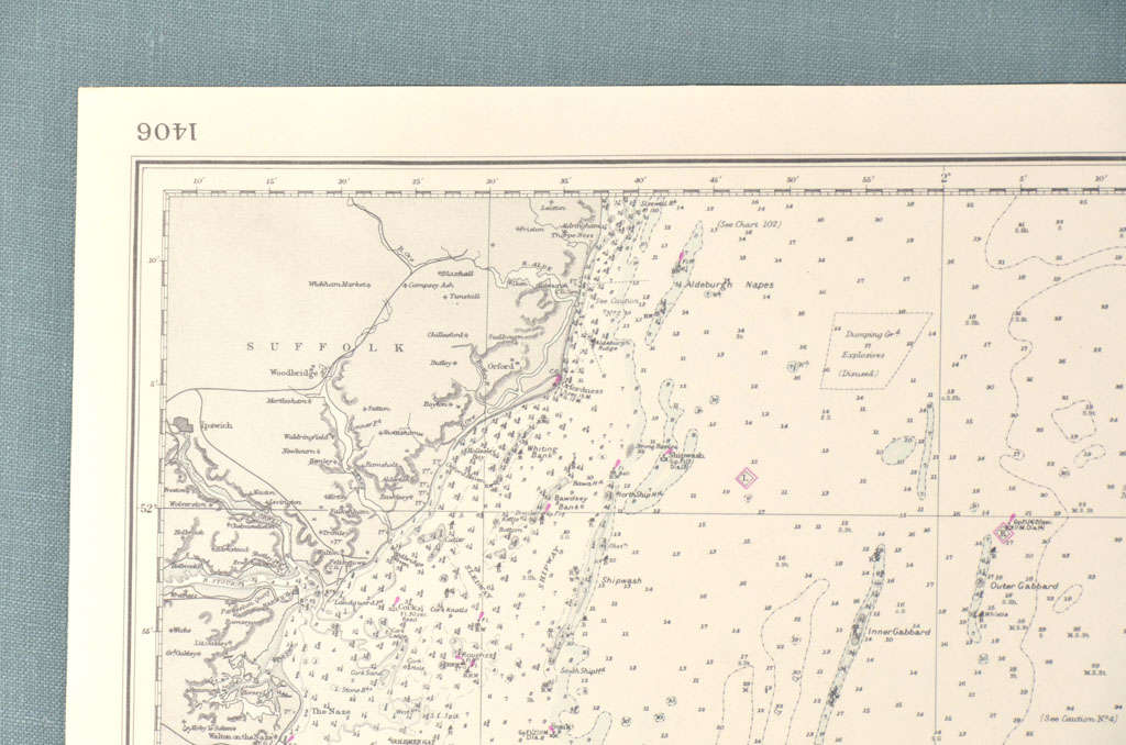 Dover to Calais, Antique Nautical Map 3