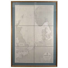 The North Sea, Antique Nautical Map
