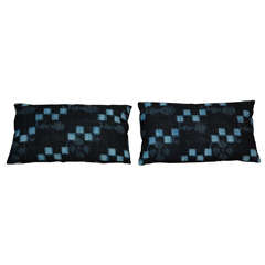 Retro Japanese Indigo Textile Pillow