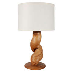 Rustic Wood Table Lamp