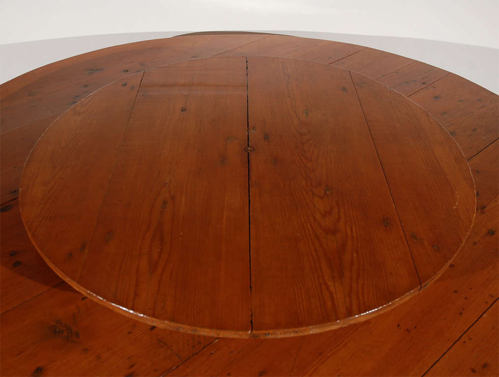 20th Century Pine Table with Lazy Susan
