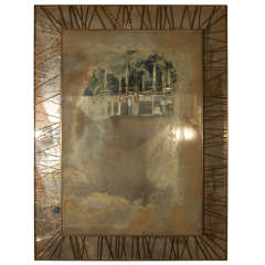 Textured Brass and Antiqued Mirror